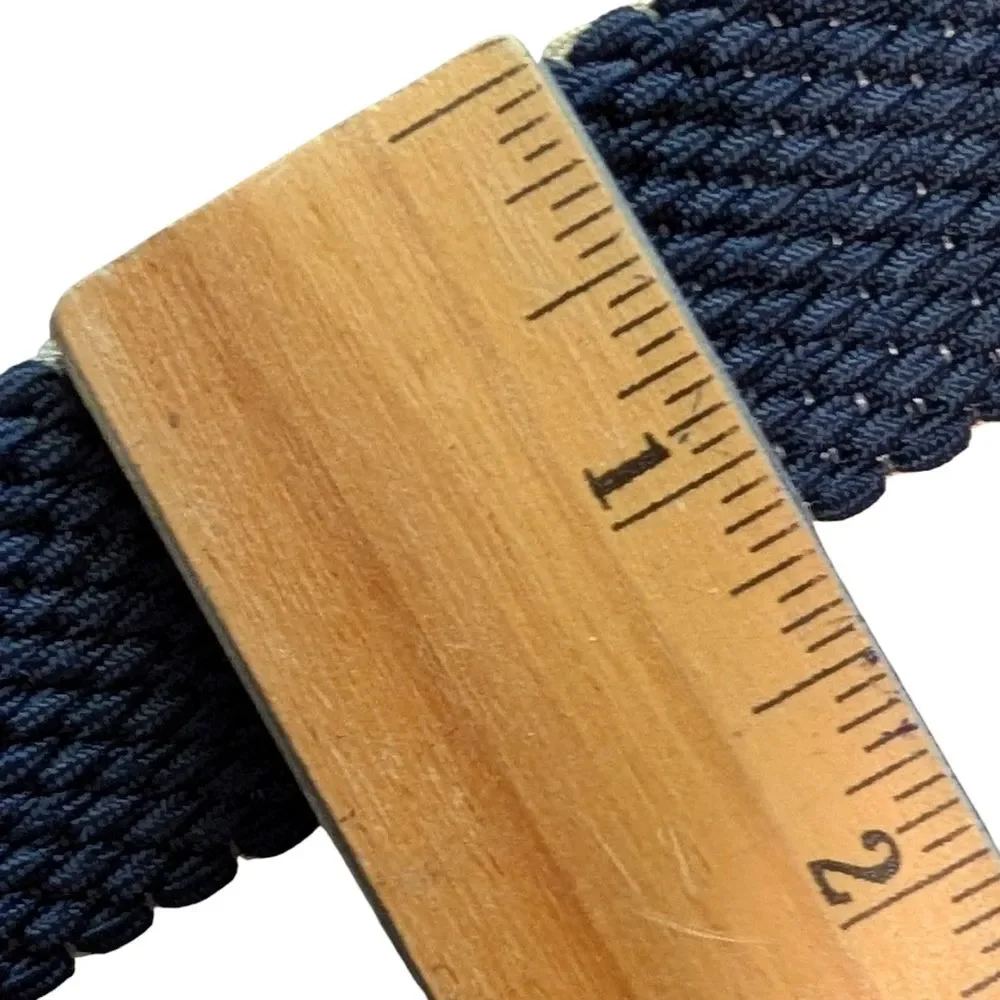 Tommy Bahama Reversible Stretch Cord Belt leather trim navy khaki men's L/XL